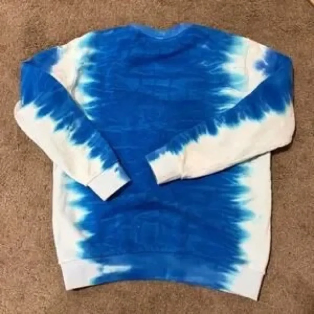 Blue Tie-Dye Crewneck Sweatshirt